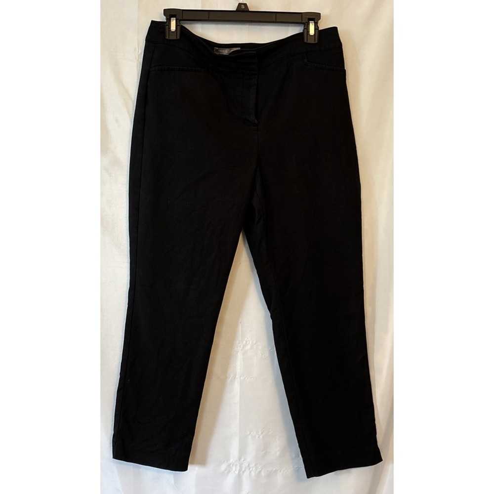 Fabulously Slimming by Chico's Cropped Size 0 Black Stretch Pants 31x23.5